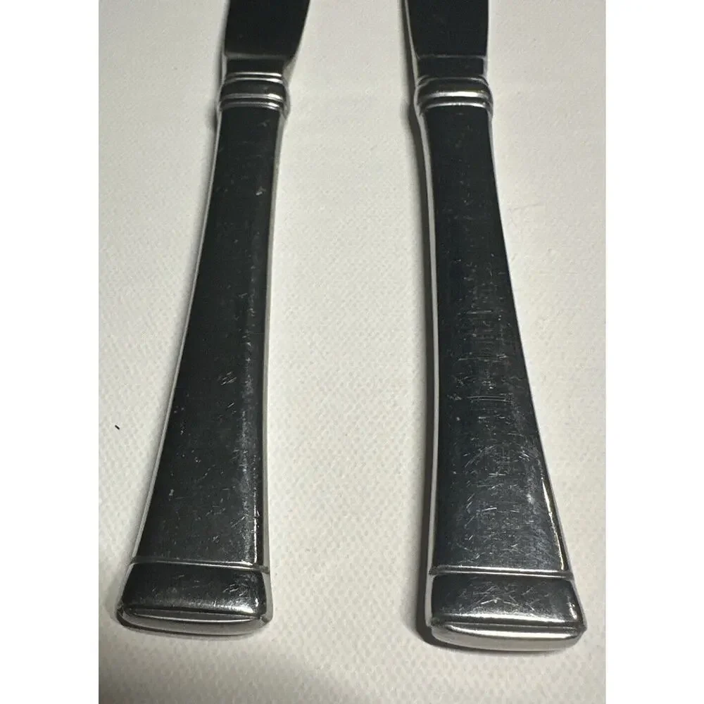 Mikasa HARMONY Glossy Set of 2 Dinner Knives 18/10 Stainless Flatware. Preowned